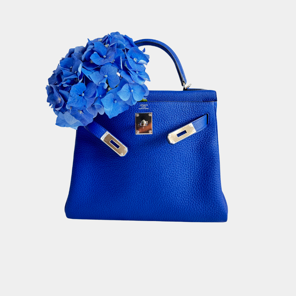 (Reserved for Client) Hermès Kelly 28 Rare Blue Royal Togo Phw / U stamp 2022