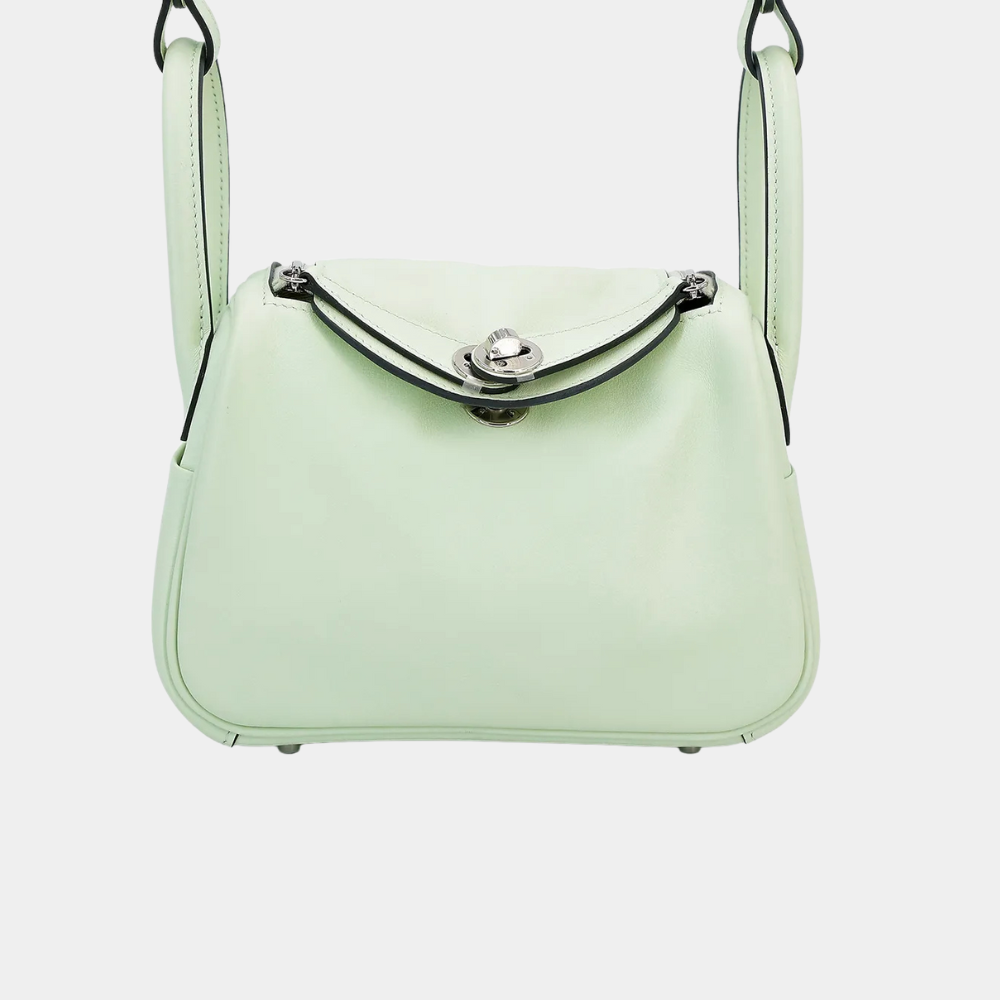 HERMÈS Mini Lindy Vert Fizz Swift Palladium hardware U (2022)