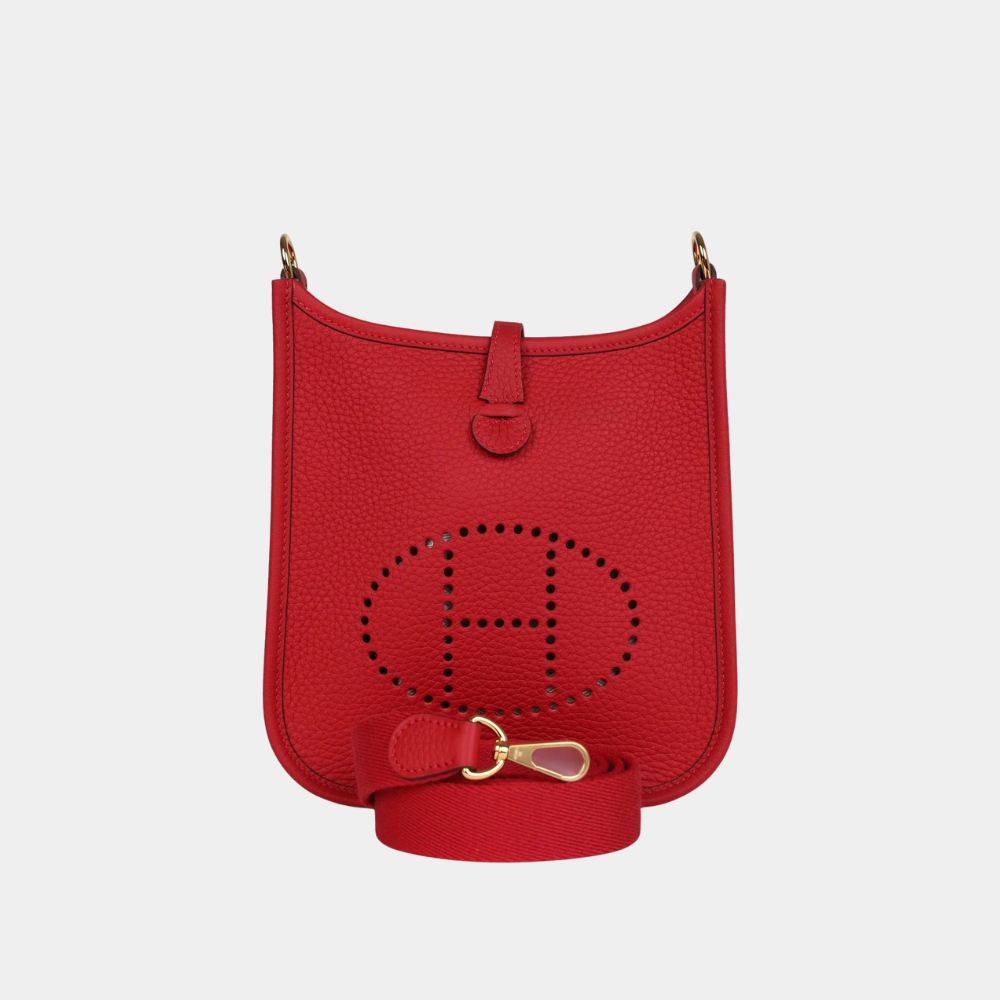 Hermès Evelyne TPM Vermillon Clemence Gold Hardware