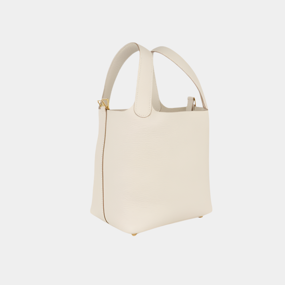 Hermès Picotin Lock 18 Craie Clemence with Gold Hardware