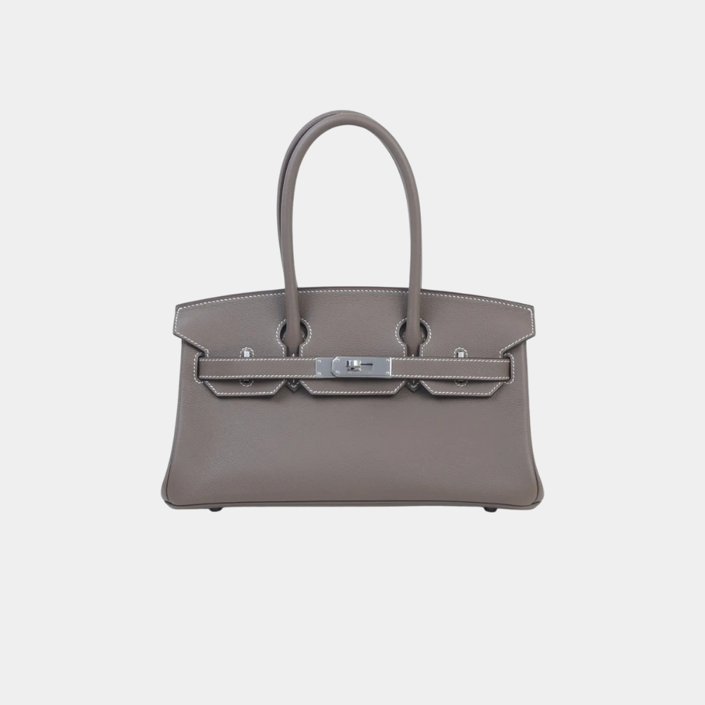 Brand New (Rank N) Hermès Birkin Shoulder Light 29 Etoupe Evercolor with Palladium Hardware